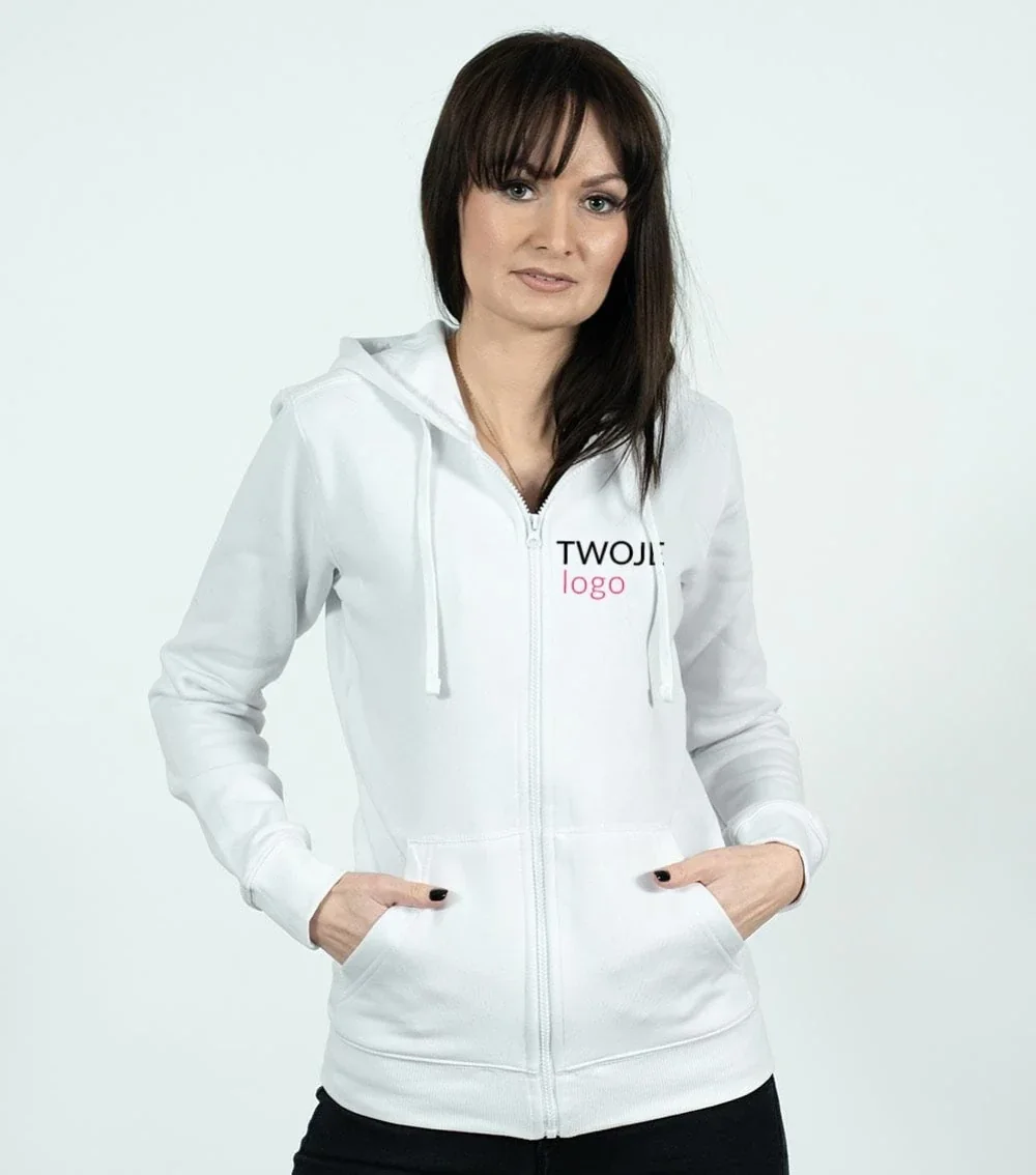 Bluza Damska z Własnym Nadrukiem 300g- Trendy Zipper