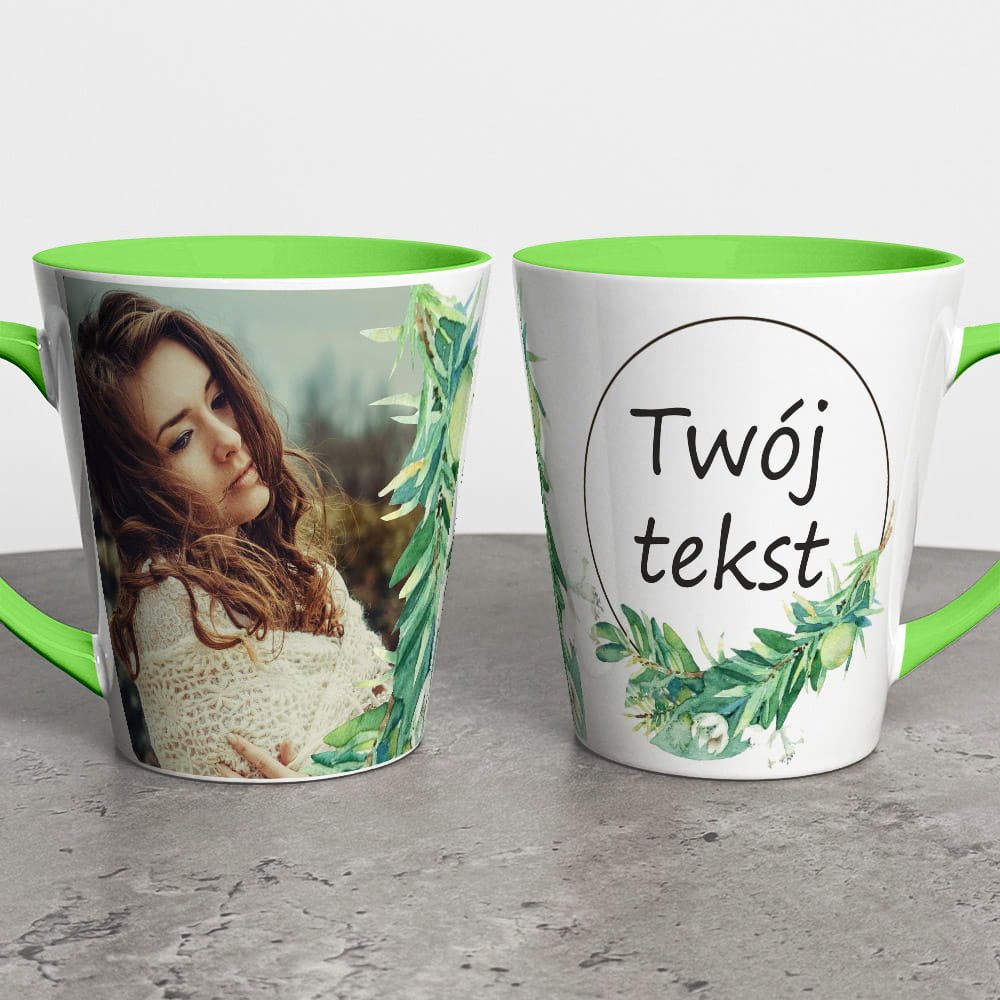 Foto Kubek Latte Ze Zdjęciem i Napisem