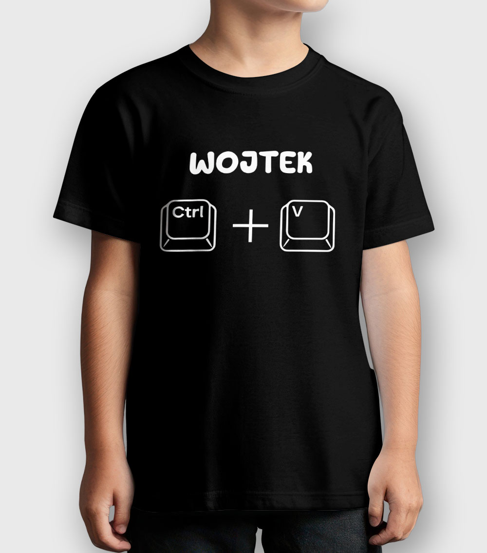 Koszulka Dziecięca Ctrl+V Z Imieniem
