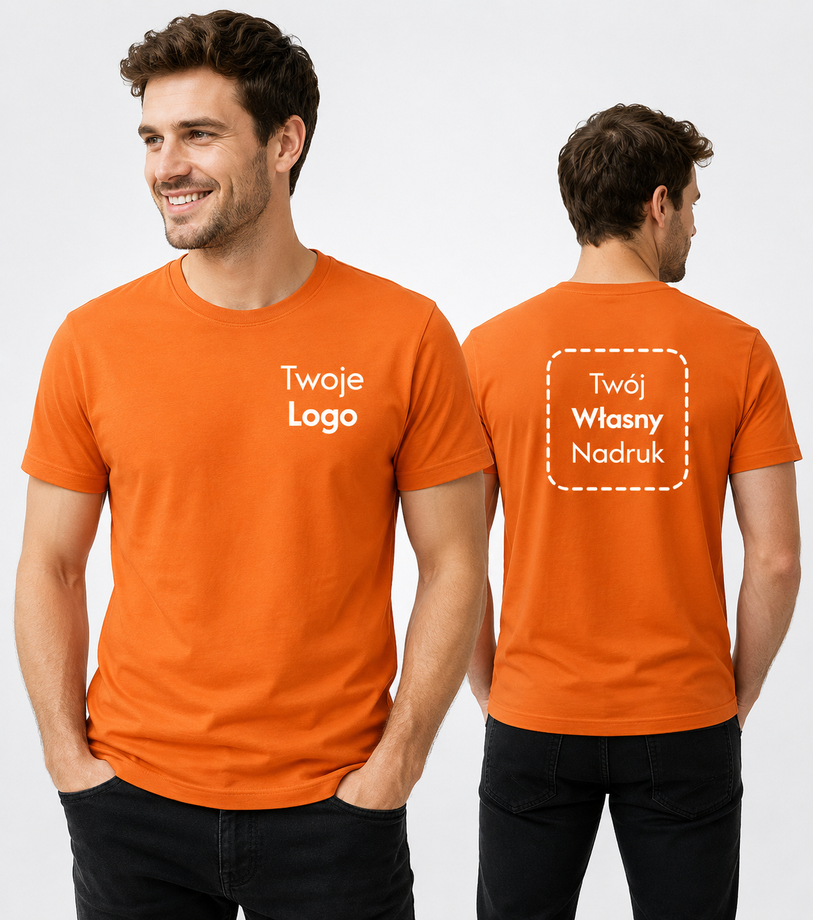Koszulka Męska T-shirt z Własnym Nadrukiem 160g - Native