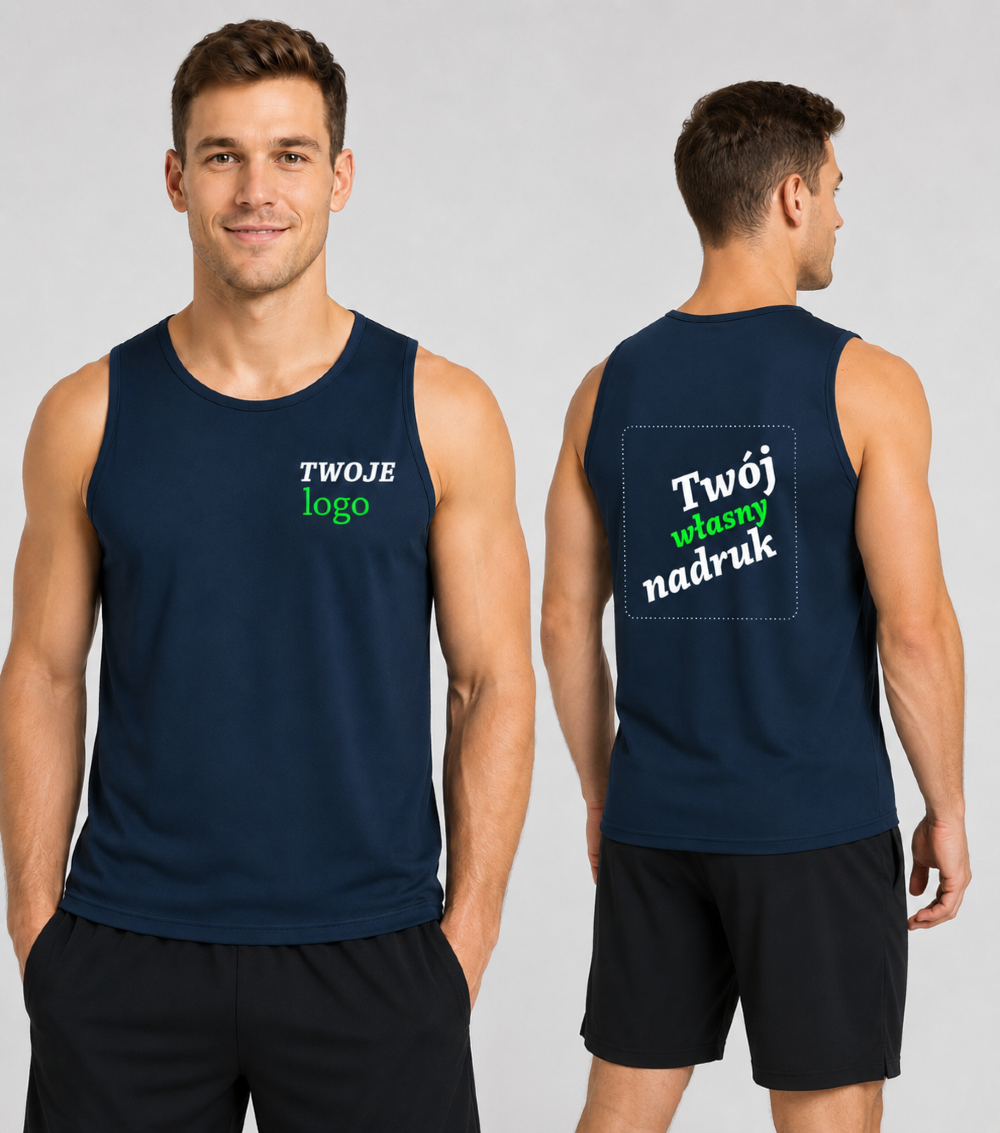 Top Męski Sportowy z Własnym Nadrukiem 160g – Core