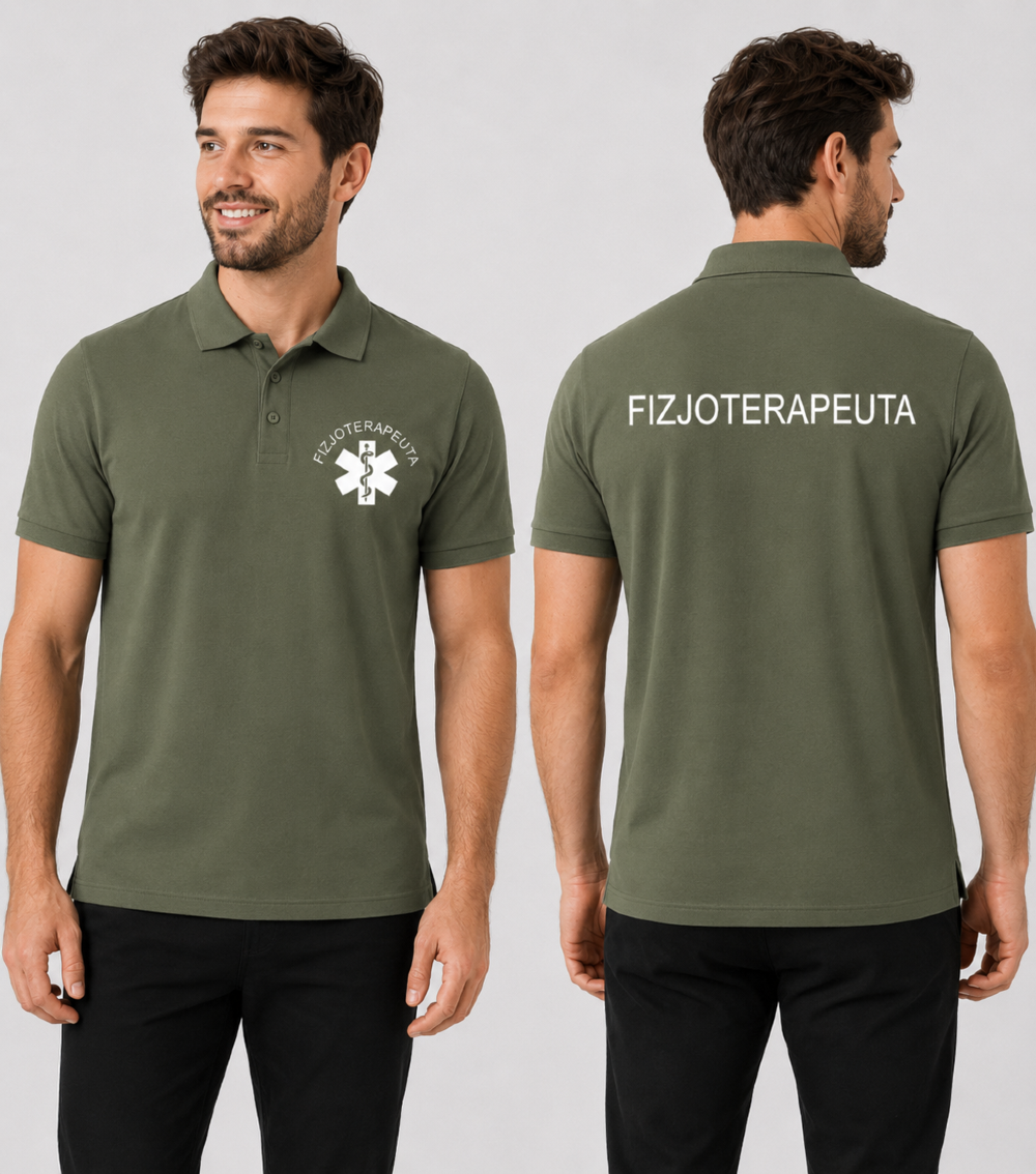 Koszulka Polo Męska Fizjoterapeuta 180g - Single J.